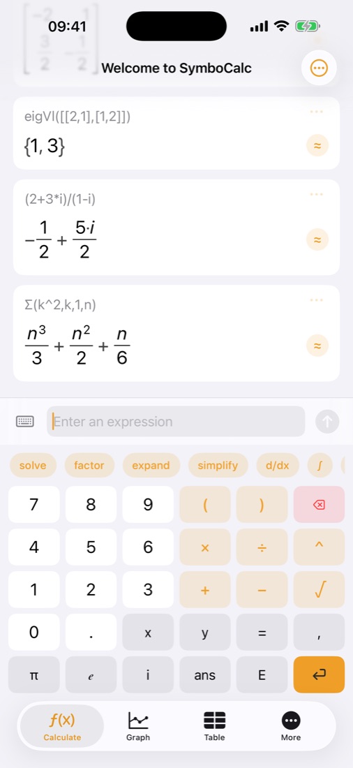 SymboCalc screenshot 1